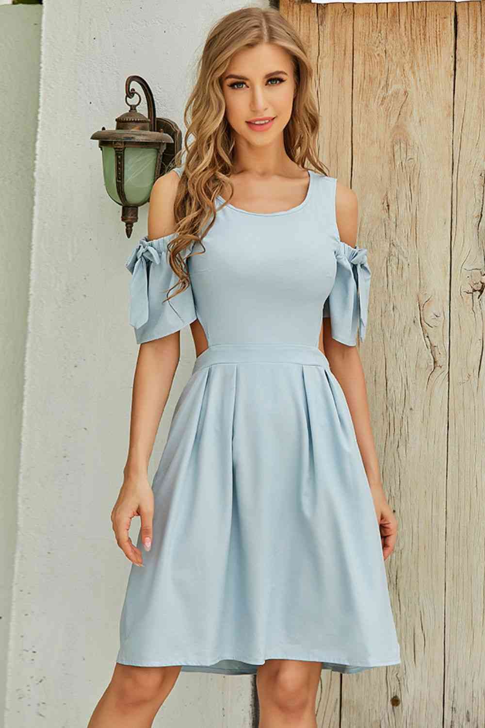 cut out cold shoulder dress Cold Shoulder Cut Out Detail Contrast Double Layer Mini Dress In Grey Acid  Wash | EGO CA
