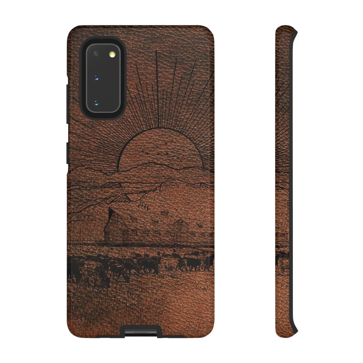 Leather Ranch Print Tough Cases